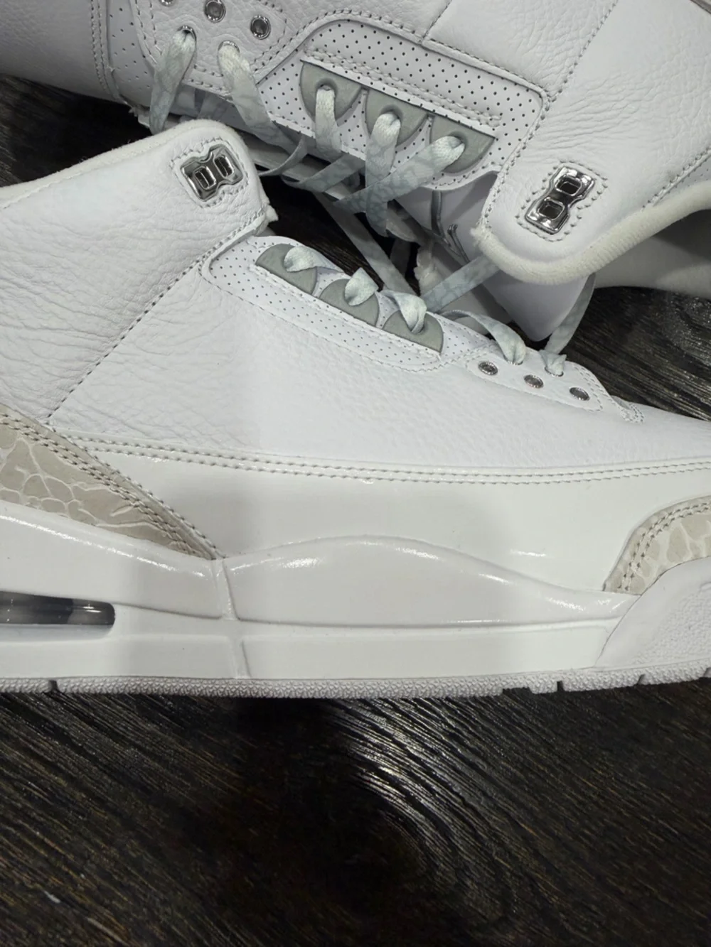 Air Jordan 3 Retro Pure Money 2025 White Silver Men's Size 13 like new